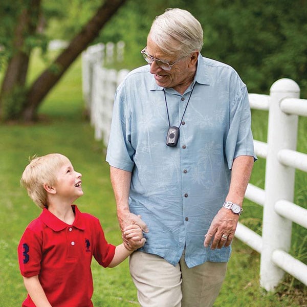 A grandpa and grandson